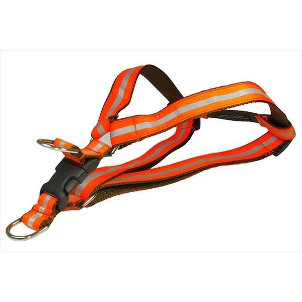 Fly Free Zone,Inc. Reflective Dog Harness; Orange - Small FL511071